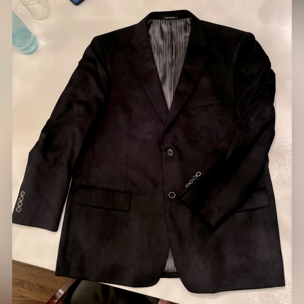 Men’s Black ultra-suede sports jacket from Boutique